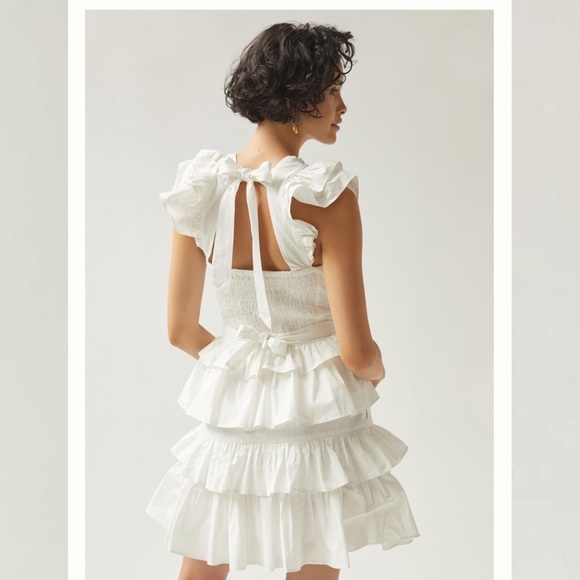 Anthropologie x Love The Label Ruffled Halter Mini Dress - Picture 2 of 6